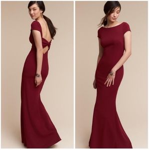 NEW BHLDN KATIE MAY Madison Bordeaux Maxi Gown